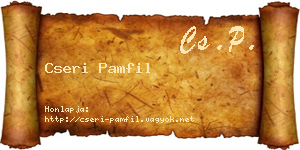 Cseri Pamfil névjegykártya